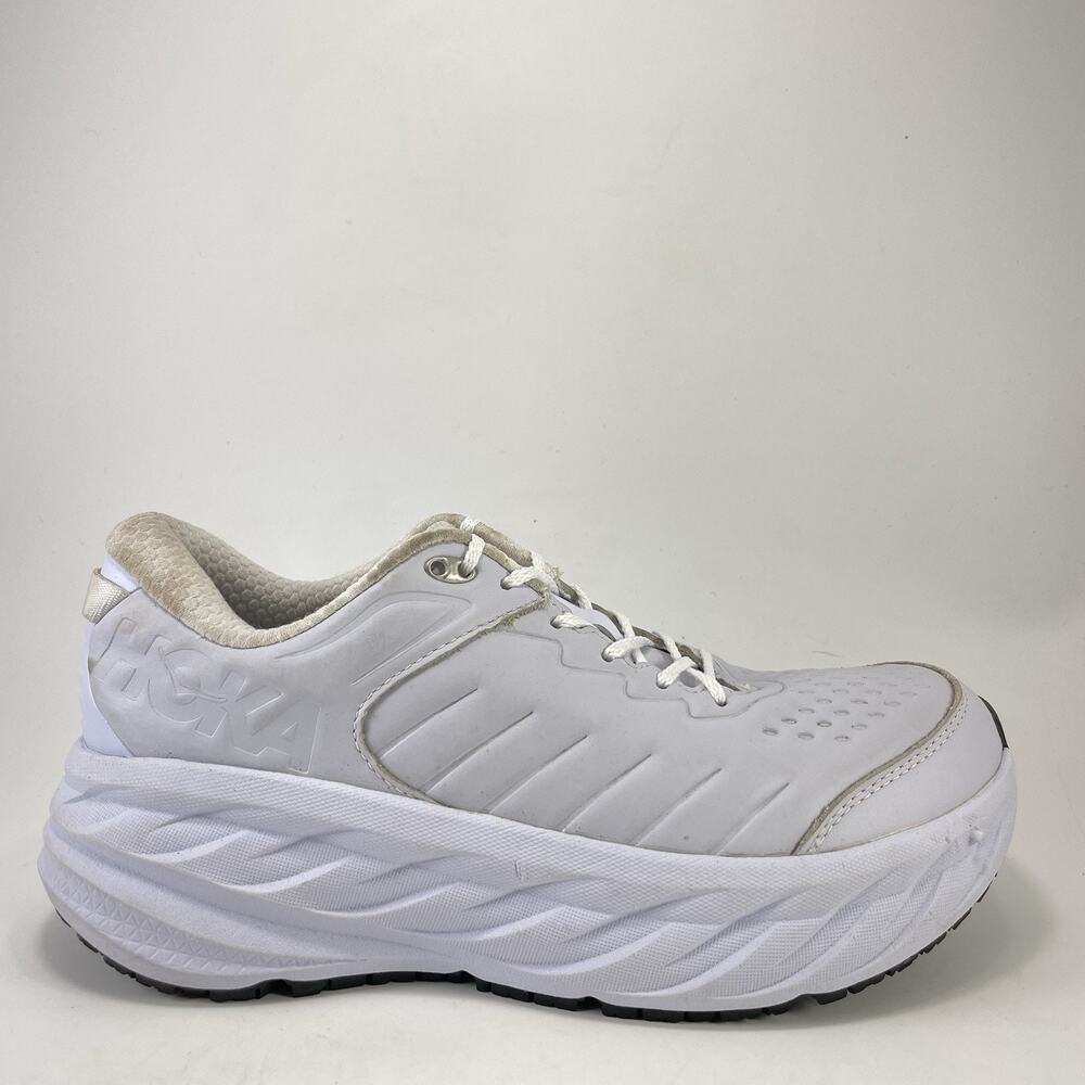 Hoka One One Bondi SR Running Shoes Womens Size 10 White Slip-Resistant Work